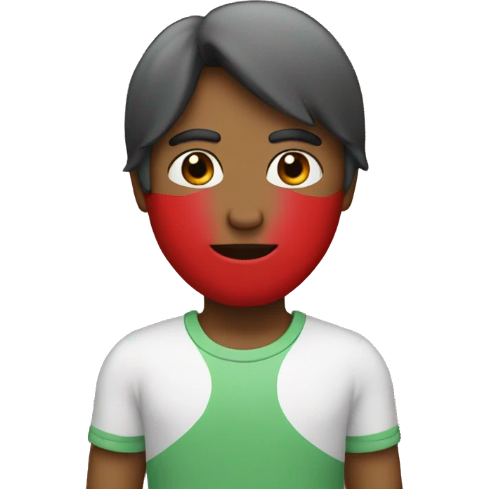 Half-Red-Half-Geen-Heart emoji