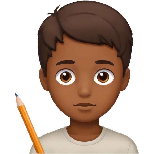 boy drawing emoji