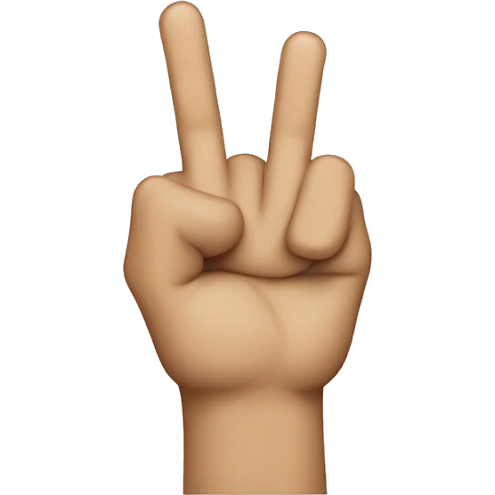 middle finger heart emoji
