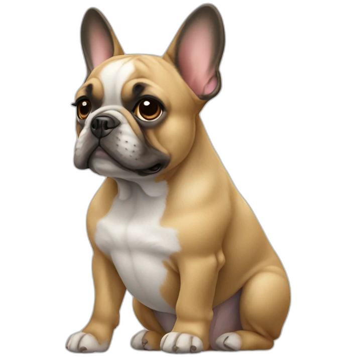 dog French Bulldog in profile emoji