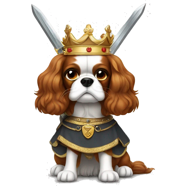 caviler king charles with sword emoji
