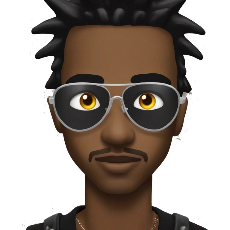 Playboi carti wearing two spiked ha emoji