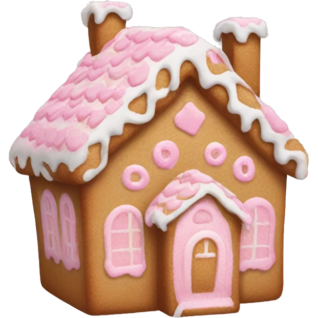 light pink gingerbread house emoji