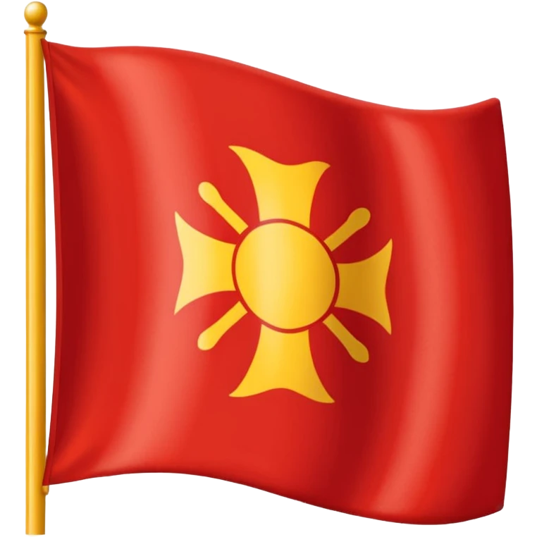 Una bandera con 3 franjas horizontales, la primera roja, la segunda amarilla y la tercera morada emoji