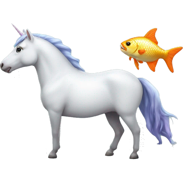 Une licorne avec une queue de poisson emoji
