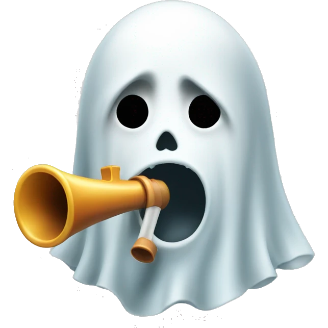 ghost blowing a whistle emoji