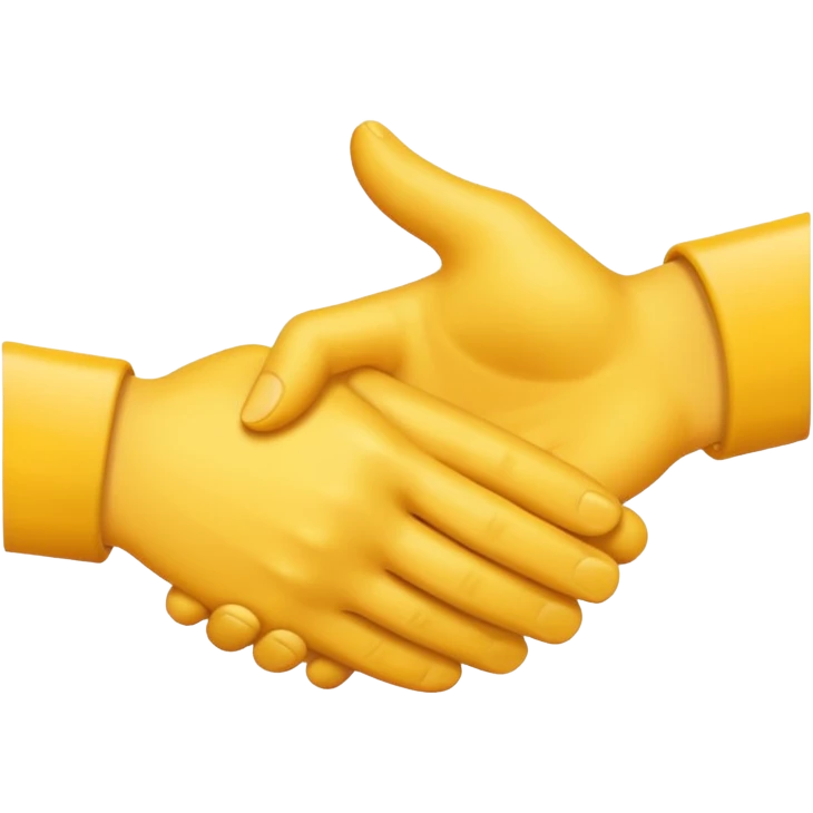 Make a self-clasping handshake emoji in the style of the usual emoji of a handshake emoji