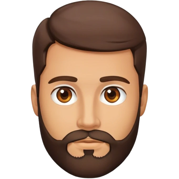 Brunette man with a beard er emoji