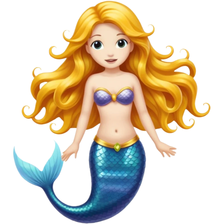 Mermaid white emoji