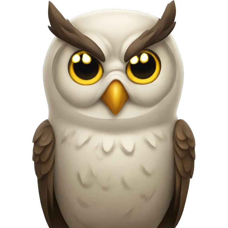 Owl who is angry emoji