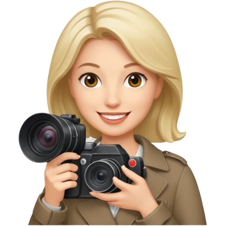 female papparazzo tabloid journalist emoji