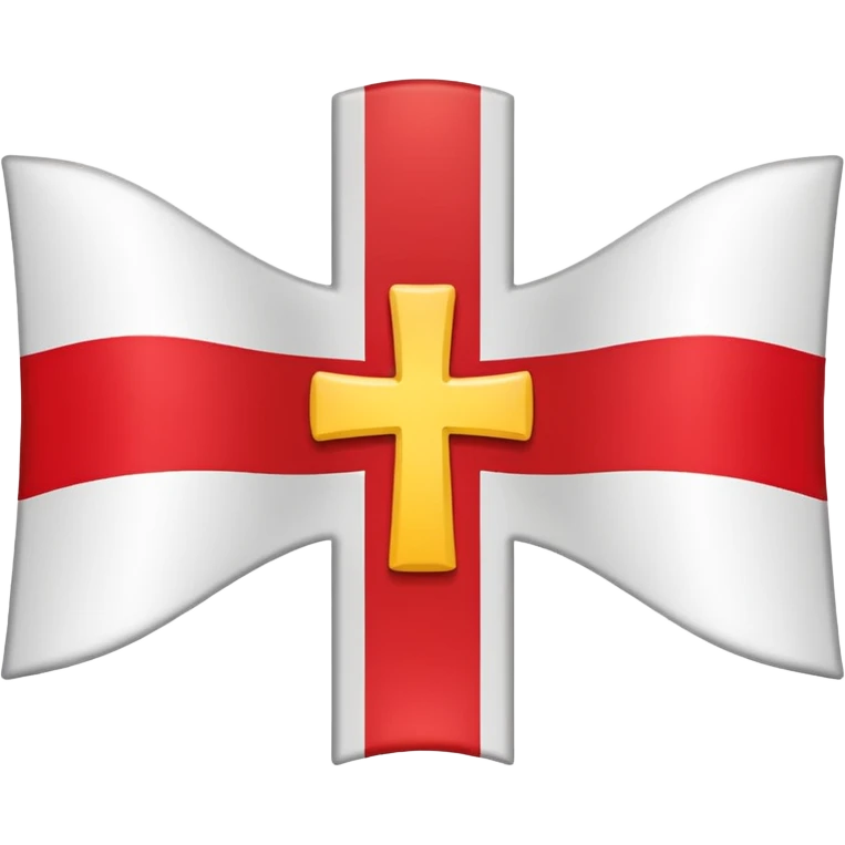 create a flag where the layout is like georgian one big cross for corner. the big cross i want is yellow  emoji