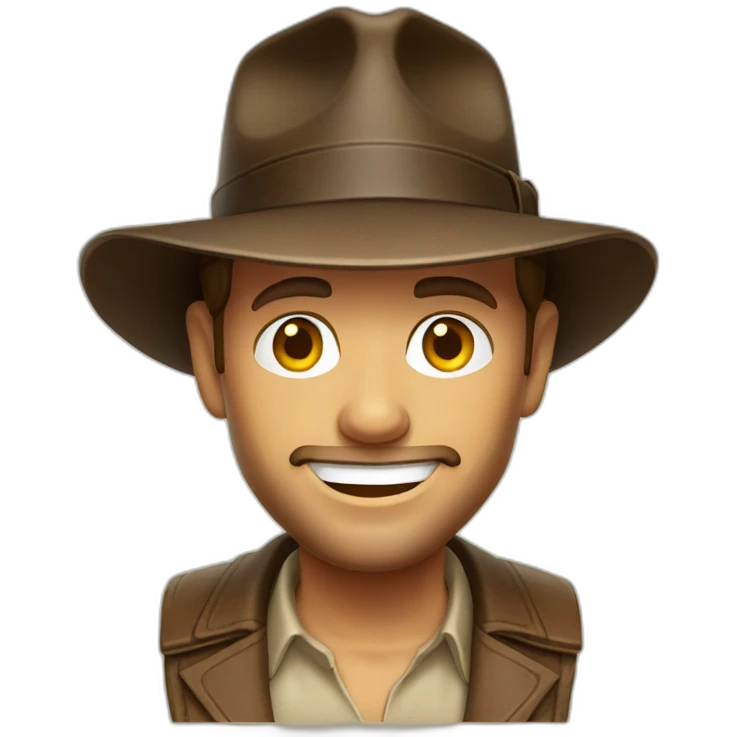 Cartoon Indiana Jones emoji