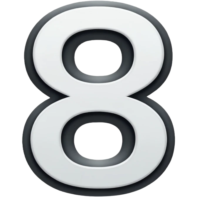 Numbers 9 on a black background emoji