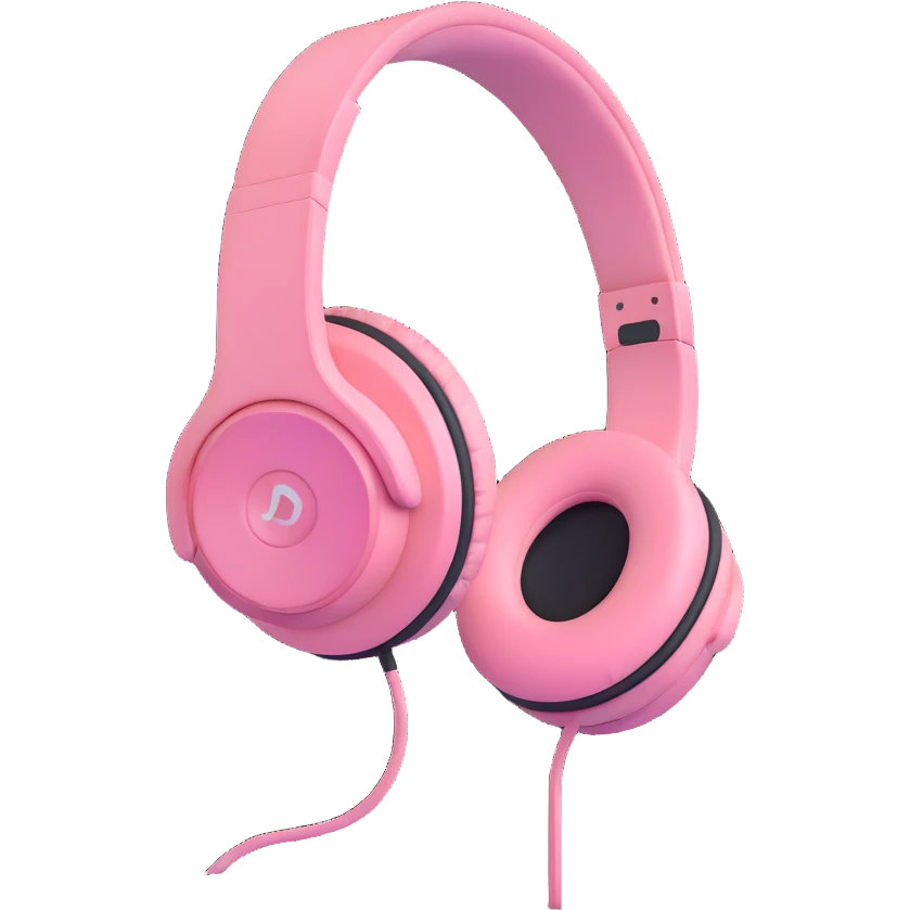 soft pink headphones emoji