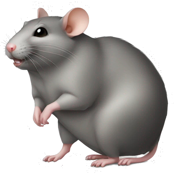 realistic fat rat emoji