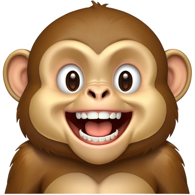 Un mono muerto de risa emoji