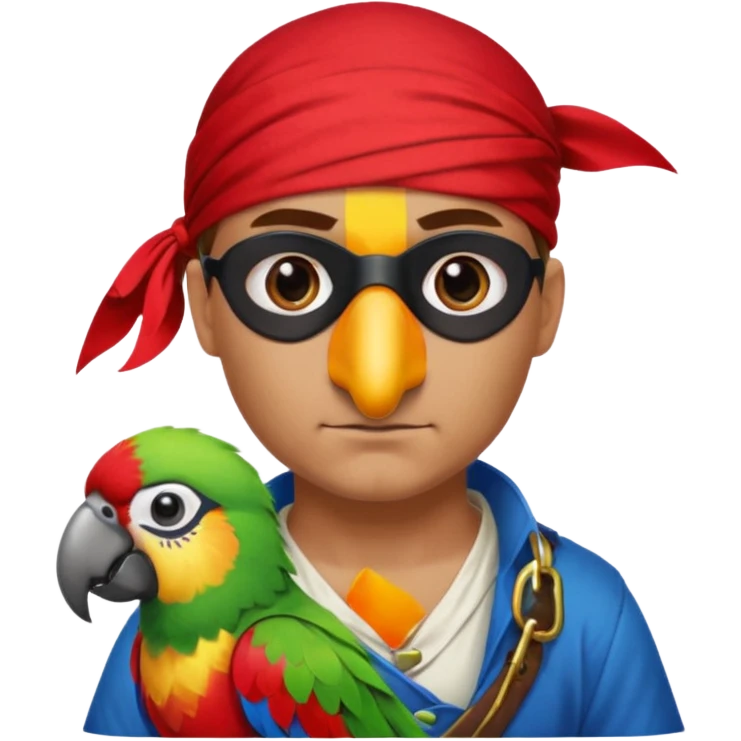 pirate and parrot emoji