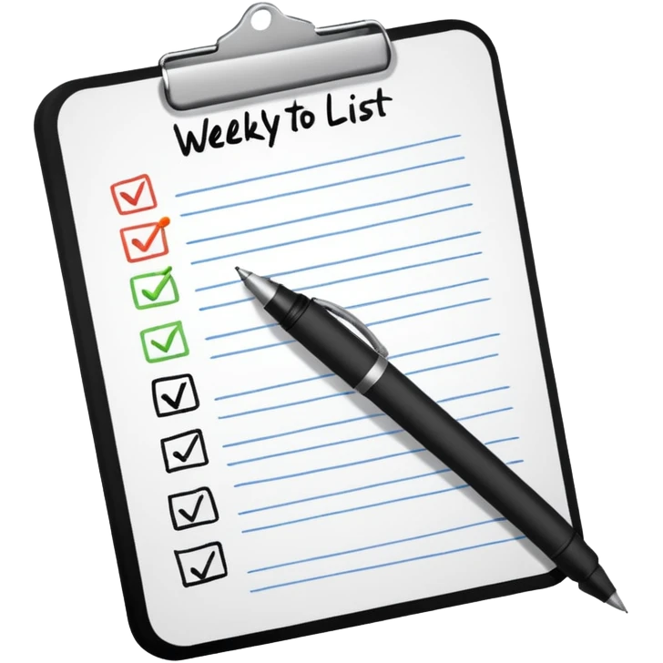 weekly to-do list emoji
