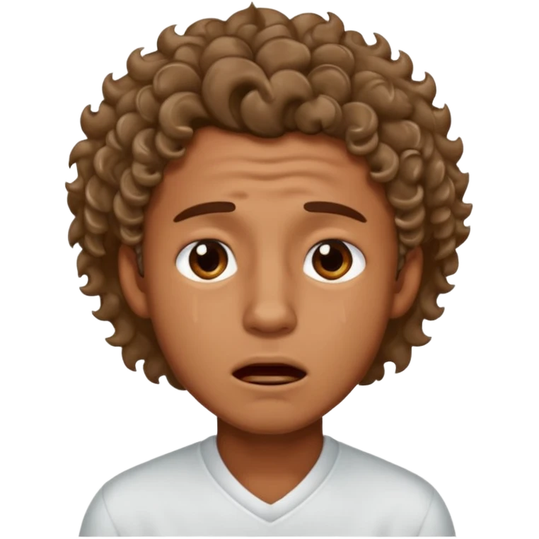 handsome brown boy with light curls and a good sharp jawline crying emoji