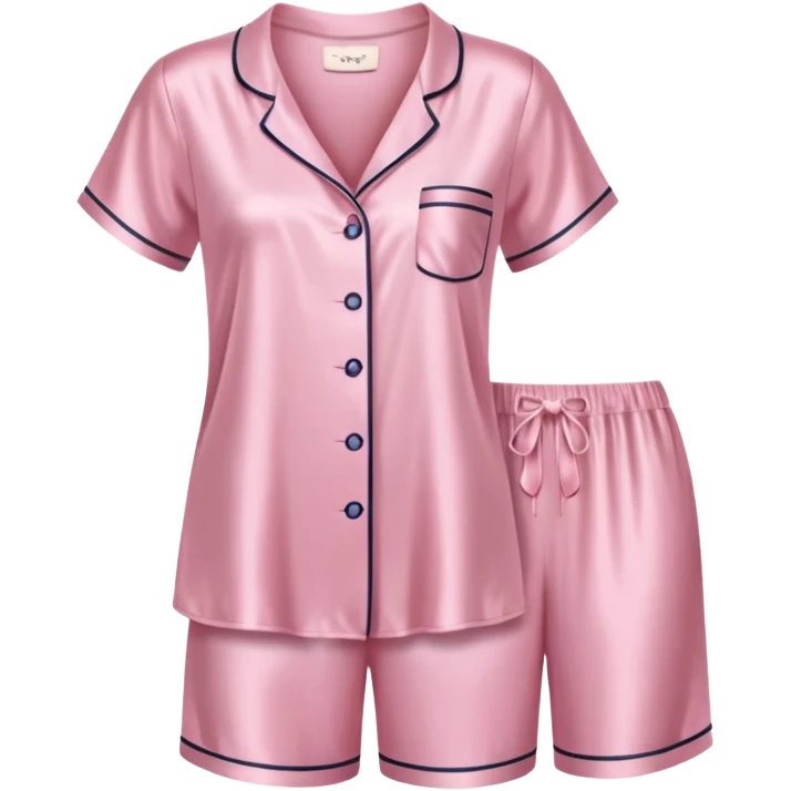 Light pink silk pyjamas set emoji