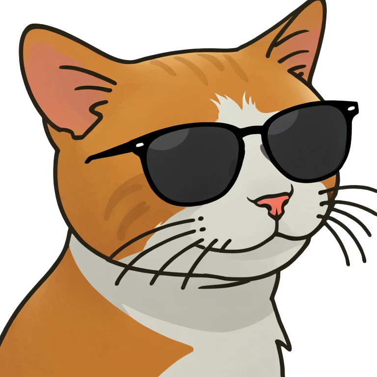 Cat with sunglasses emoji