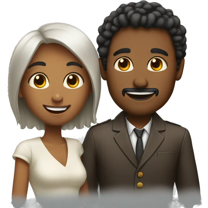 woman and man love emoji