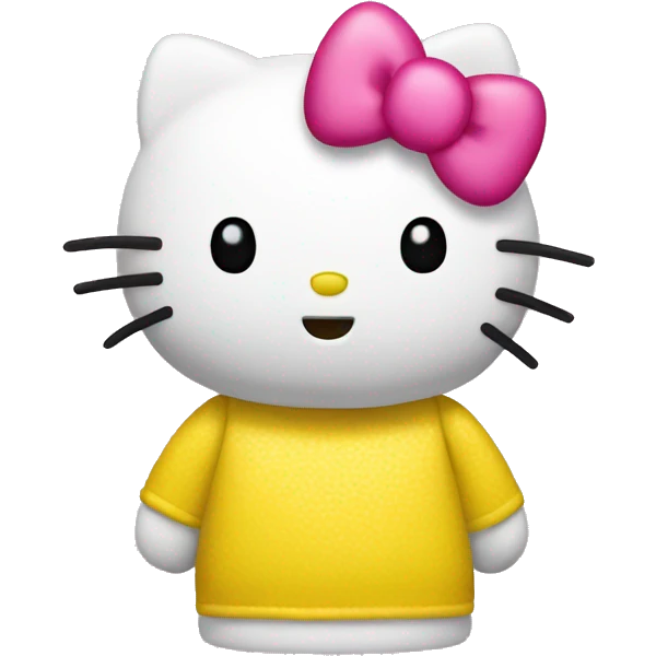 Hello kitty yellow emoji