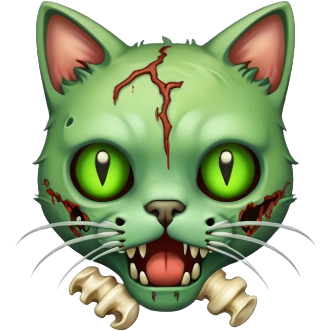 cat zombie emoji
