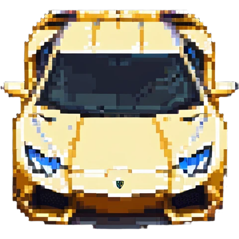 Lamborghini Aventador in Minecraft blocky style emoji