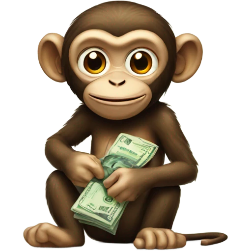 monkey with money emoji