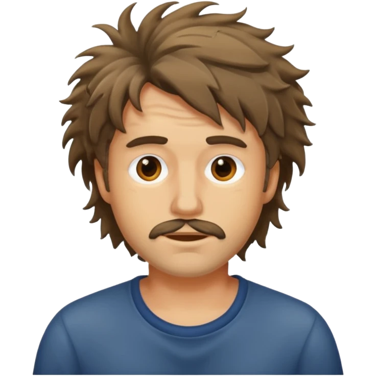 Man strange hair head emoji