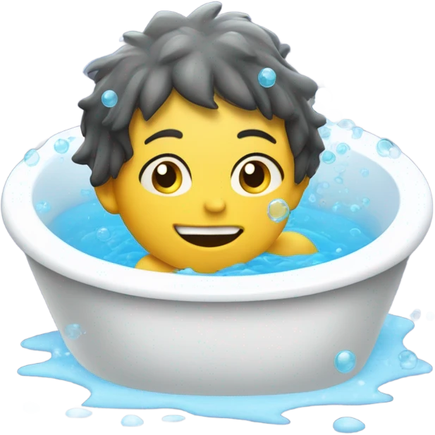 Kid in bath resistant to getting out  emoji