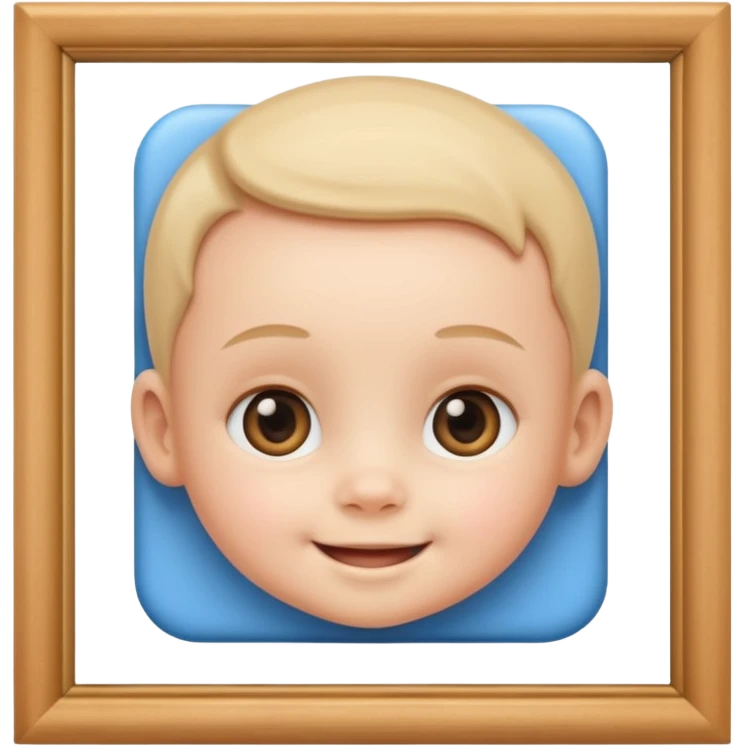baby face inside a photo frame emoji