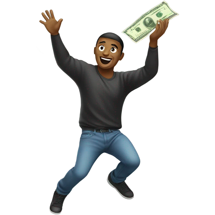 Throwing money in air emoji