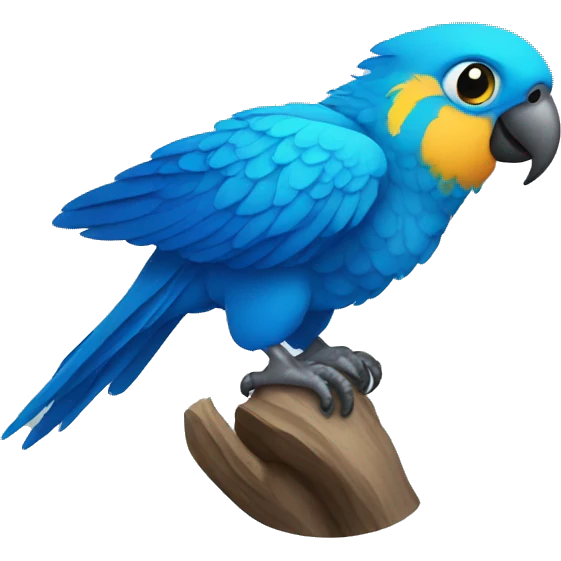 Blue parrot baby emoji