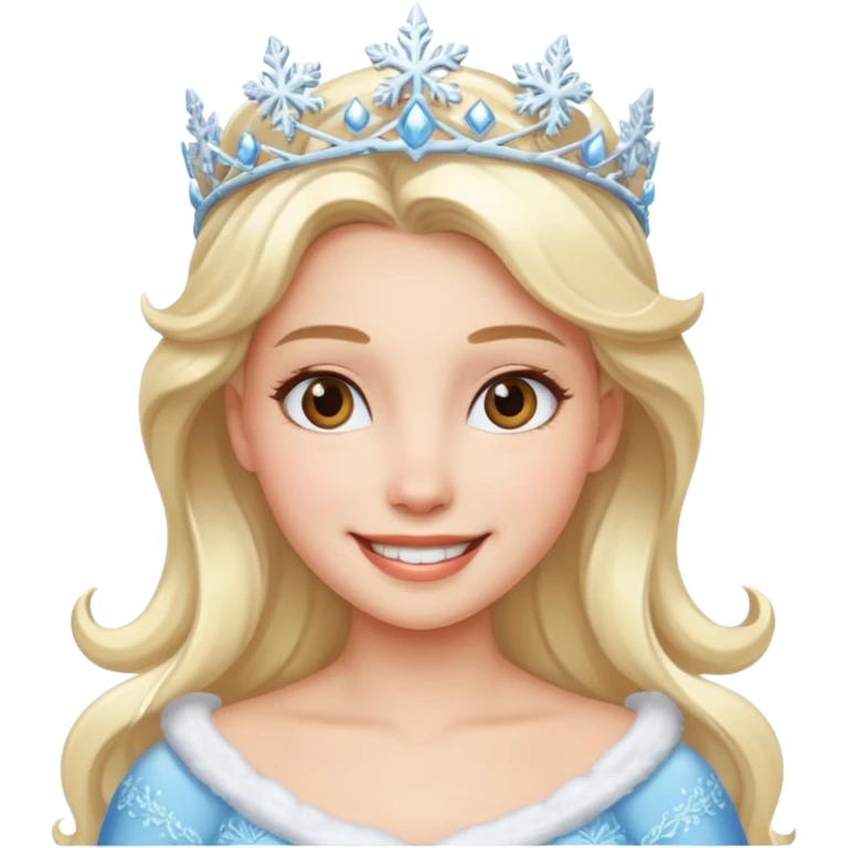 a smiling snow princess emoji