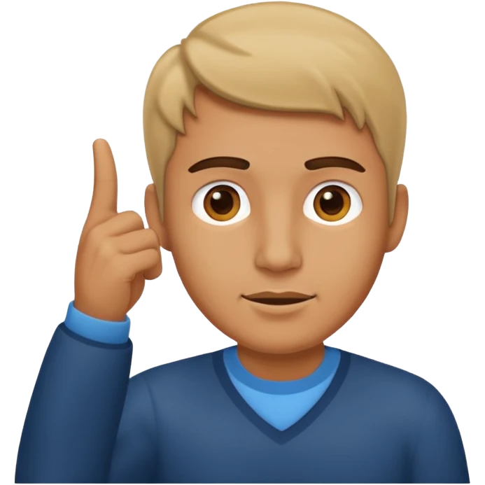 Man pointing at his head  emoji