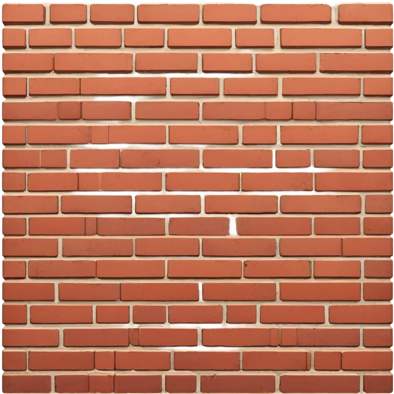 brick wall viewed from the side, perspective view emoji