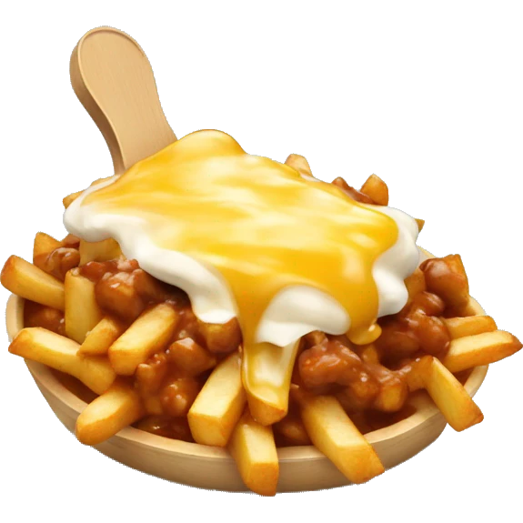 Poutine qui mange une poutine emoji
