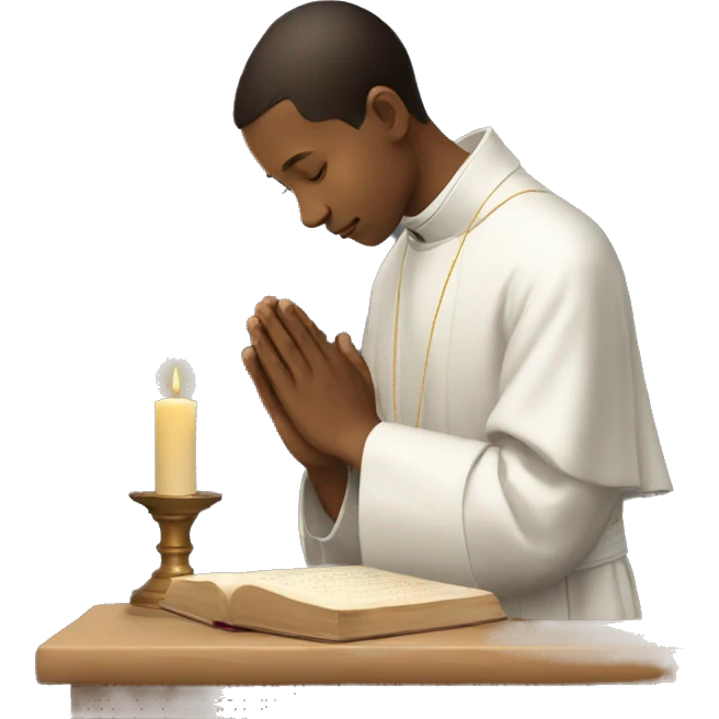 The Young Priest in prayer emoji
