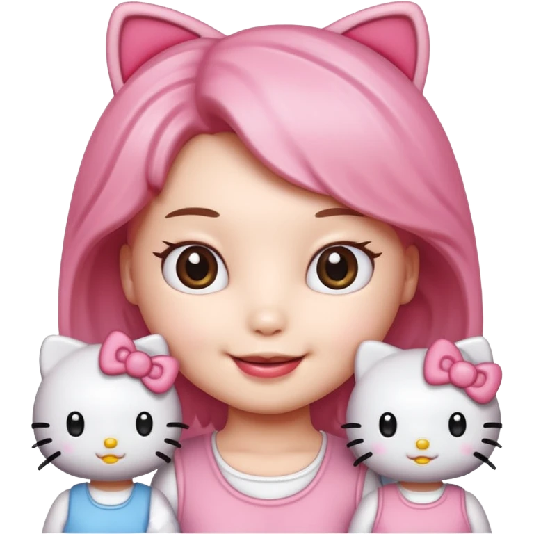 Hello Kitty. Avec ses ami emoji