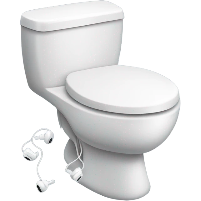 toilet with earphone emoji