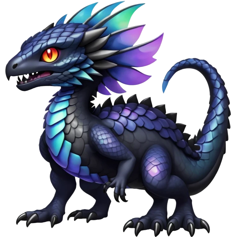  Iridescent black dark fakemon-creature  emoji