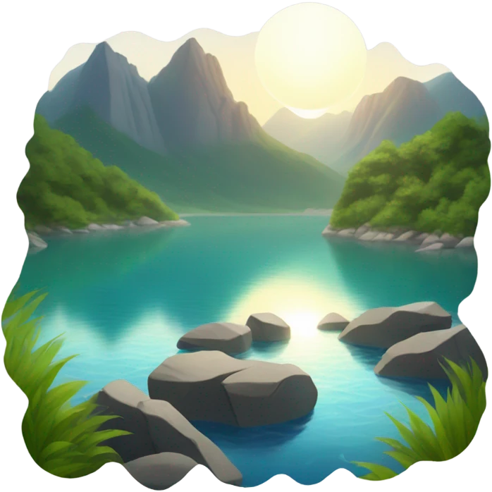 Swimming on a mountain in the sun  emoji