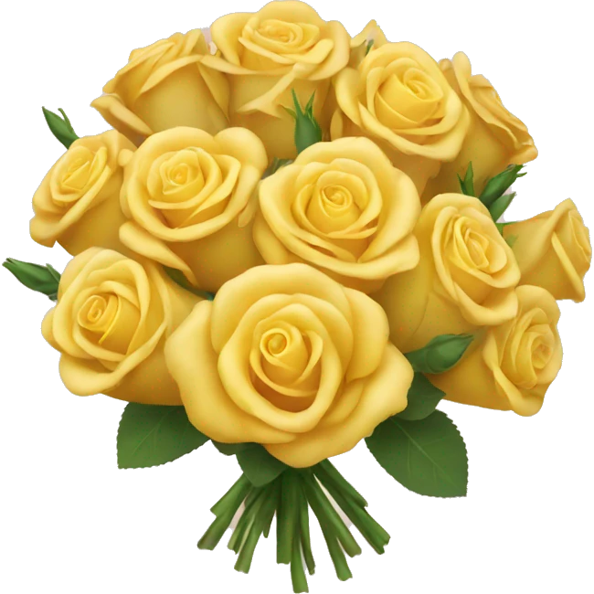 Yellow rose bouquet  emoji