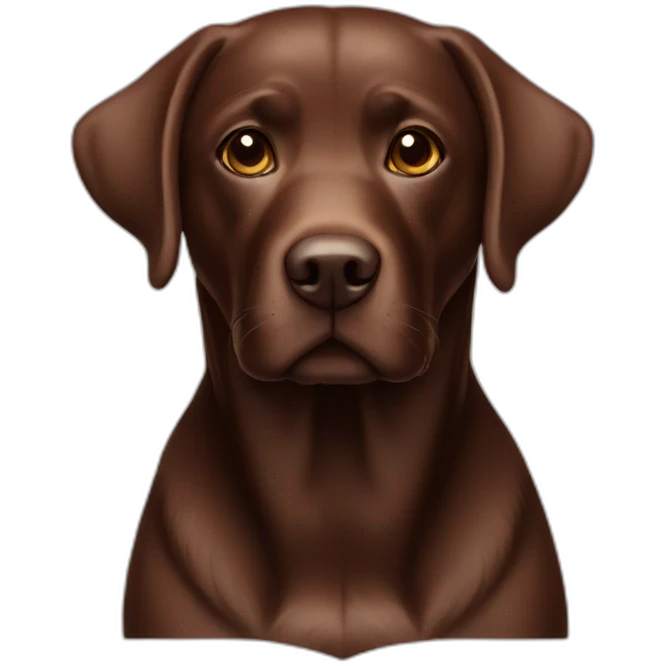 Labrador chocolat  emoji