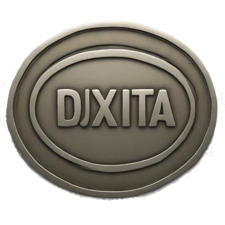oval shaped coin with text 'juxta' emoji
