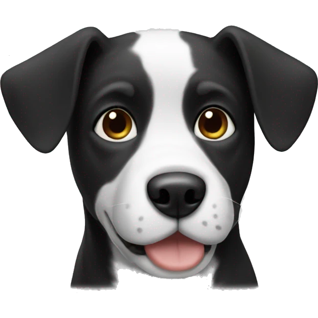 Black and white dog emoji