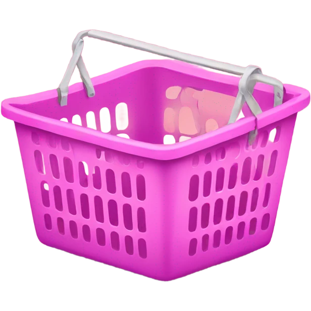 Pink empty shopping basket emoji